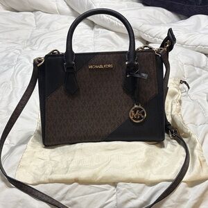 Michael Kors Black and Brown Satchel